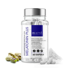 Cargar imagen en el visor de la galería, Melatonin Plus | 60 Kapseln | Schneller einschlafen | Bessere Erholung im Schlaf - HS Activa